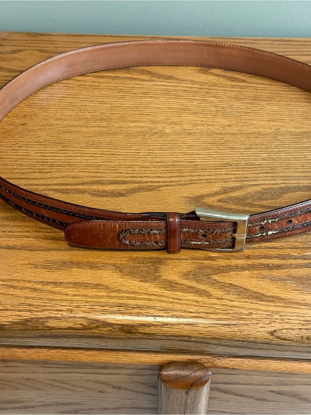 Trafalgar Terrence Genuine Leather Mens Belt Size 42 Brown